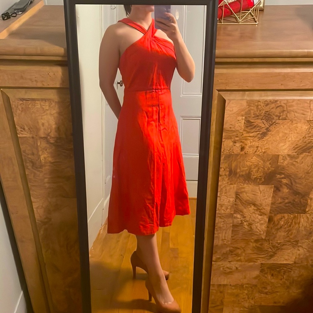 Ann Taylor Cross Front Midi Sundress